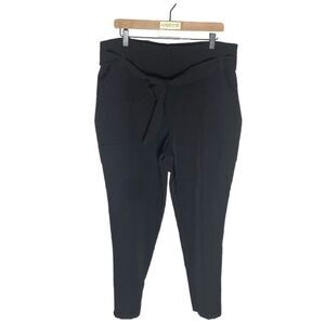 BETTINA STAR black capri slacks with pockets // 14 L/XL
